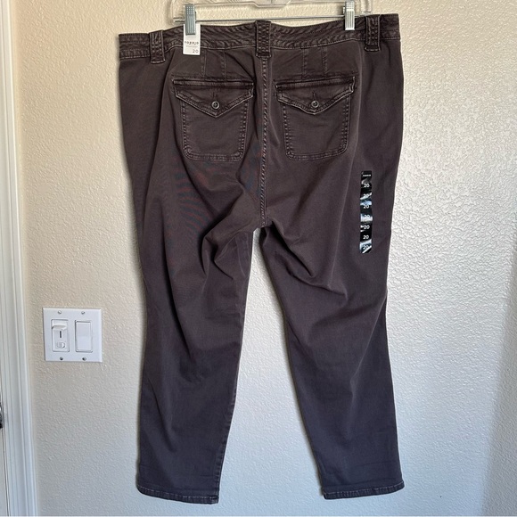 NWT Torrid Cropped Twill Military Pant Brown Wash - Picture 5 of 13